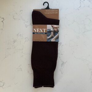 McGregor Next Premium Combed Cotton Nylon Crew Socks Brown Shoe Sz 7-11